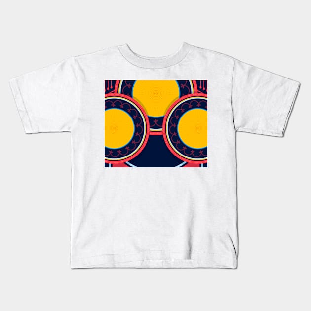 Patterns of the Stained Glass Window Kids T-Shirt by timegraf